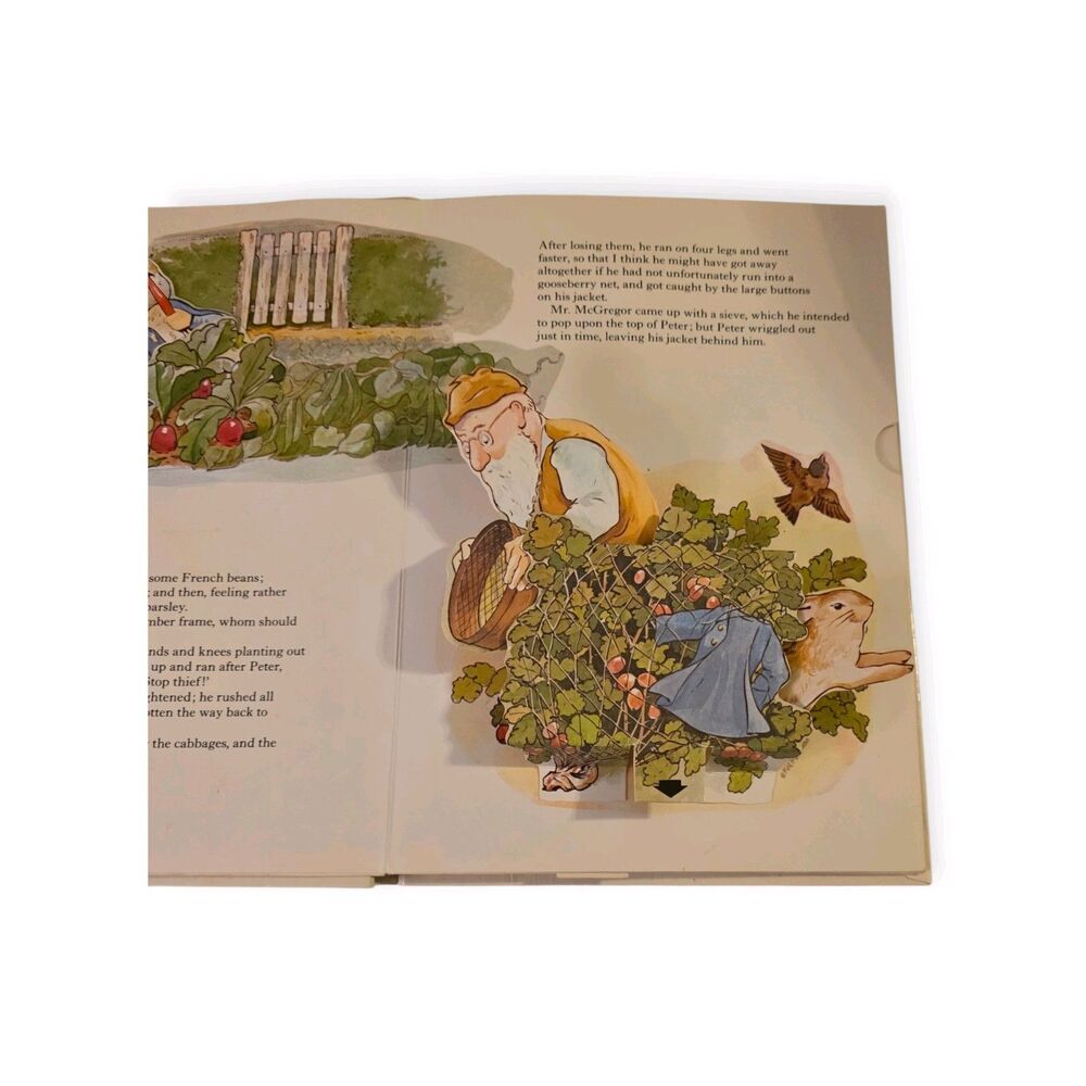 The Peter Rabbit Pop-Up Book Beatrix Potter Vintage 1983 HC Popups Partial - Picture 3 of 9